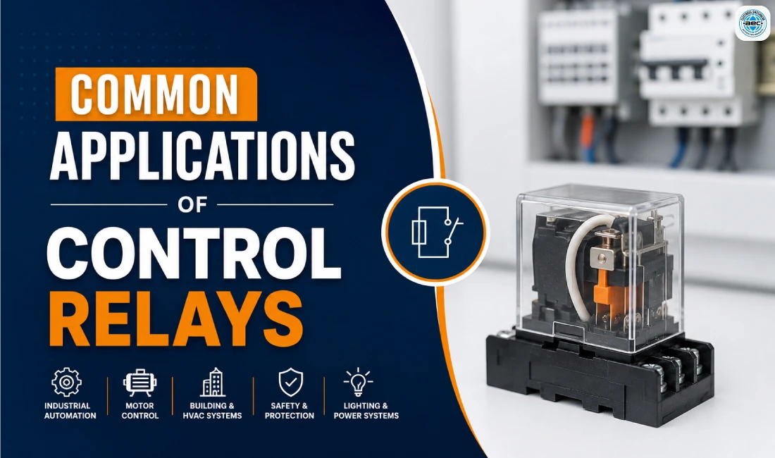 Control relays used in industrial automation, motor control, HVAC, lighting, and electrical control systems