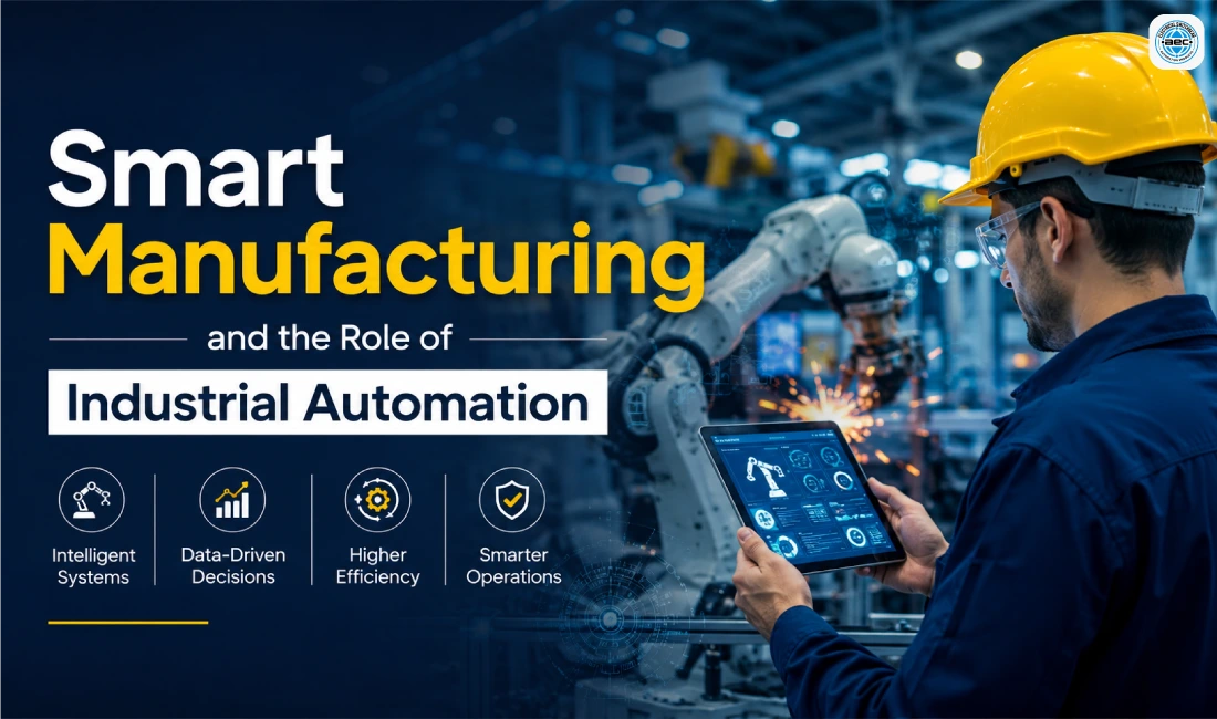 Smart manufacturing and industrial automation in a modern factory