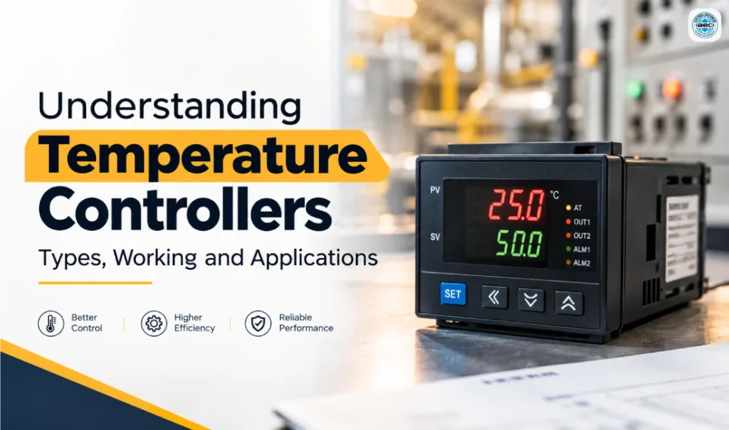 Temperature Controllers for industrial temperature monitoring and control by Aarcee Electrical
